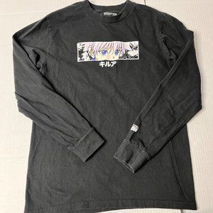 Hypland Hunter X Hunter Anime Killua T Shirt Men's Small Black Long-Sleeve